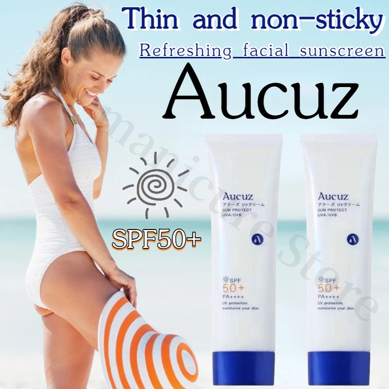 

Aucuz Sunscreen for Women's Face Refreshing Isolation Sunscreen for Dry Skin Non-sticky Light SPF 50+ Full Body Sun Protection