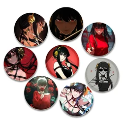 SPY×FAMILY Brooche Round Enamel Pin for Backpacks Decorative Cartoon Badge Fashion Jewelry Accessories Fans Gift Yor Forger