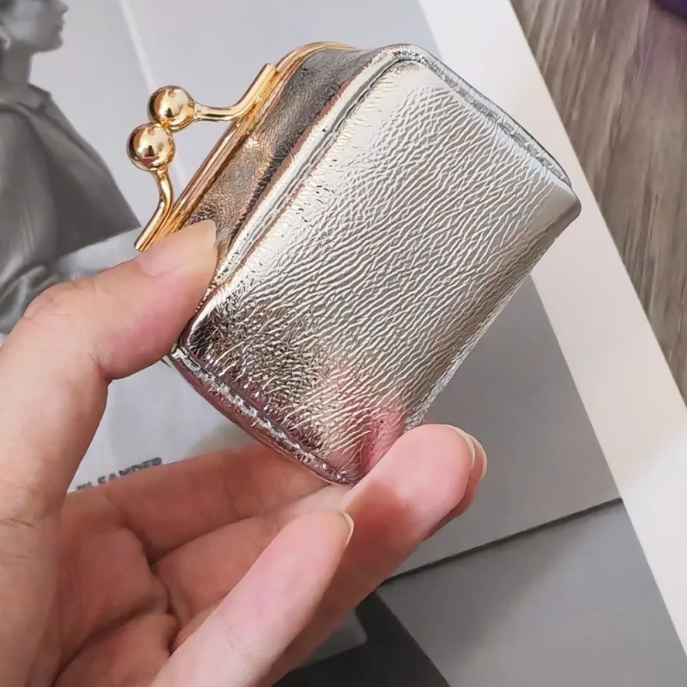 Caixa de armazenamento de jóias de couro requintado cor pura luxo brinco colar carteira fecho tamanho pequeno mini moeda bolsa presente