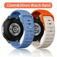 20mm 22mm Watch Strap For Samsung Galaxy Watch 6 5 4 3/classic/5 Pro/active 2 Silicone bracelet huawei watch gt 2/2e 3 pro strap