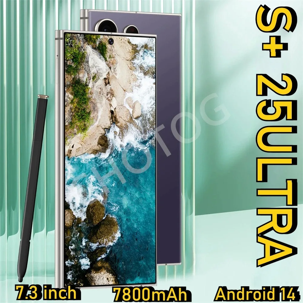 S + 25 Ultra الهاتف الذكي 7.3HD الإصدار العالمي الأصلي 4G 5G الهواتف المحمولة Snapdragon 8 gen3 أندرويد هاتف محمول 7800mAh الهواتف المحمولة #1