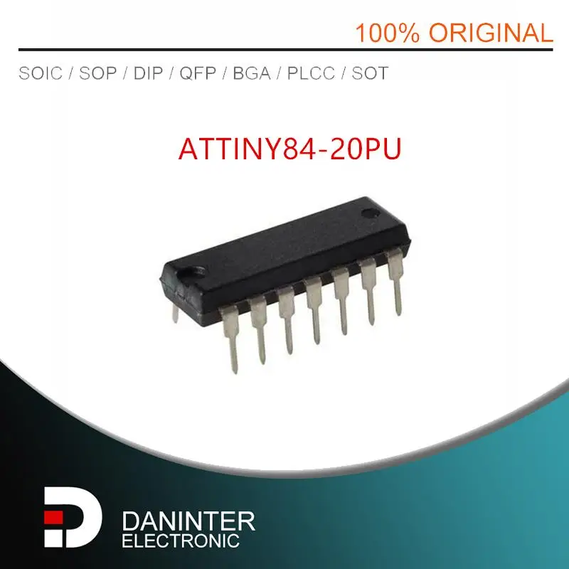 

New 5pcs/lot ATTINY84-20PU ATTINY84 ATTINY84-20 DIP-14