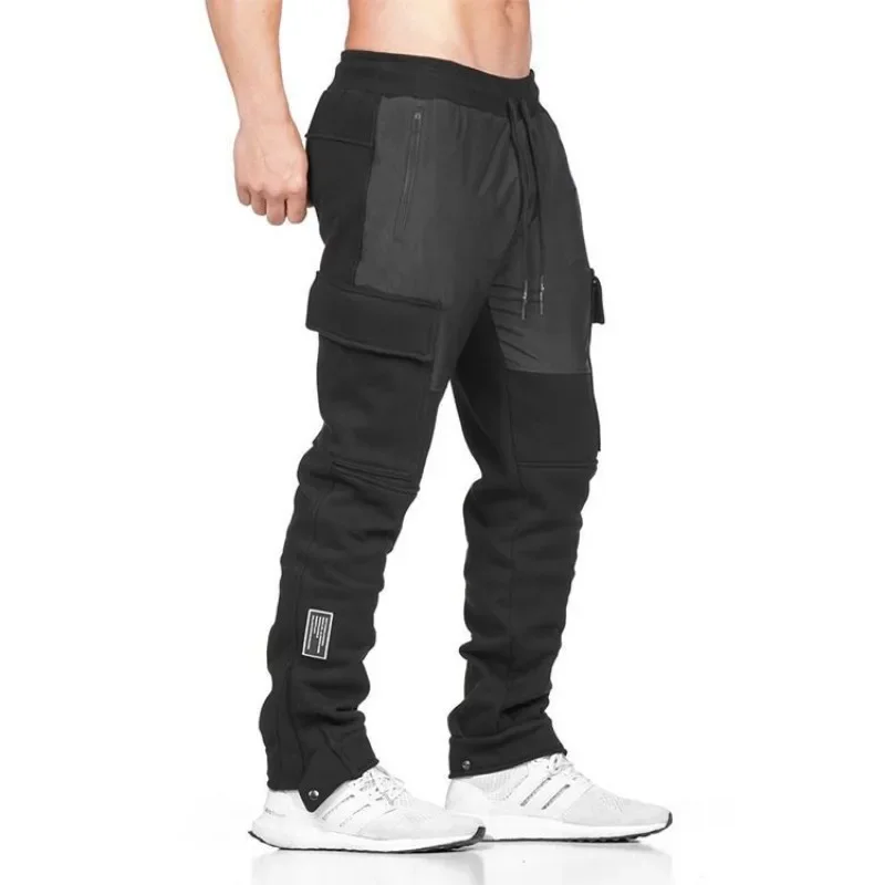 Calças de impressão cinza homem harem preto joggers calças de carga para homens moda tamanho grande mais barato emo luxo solto designer luxo