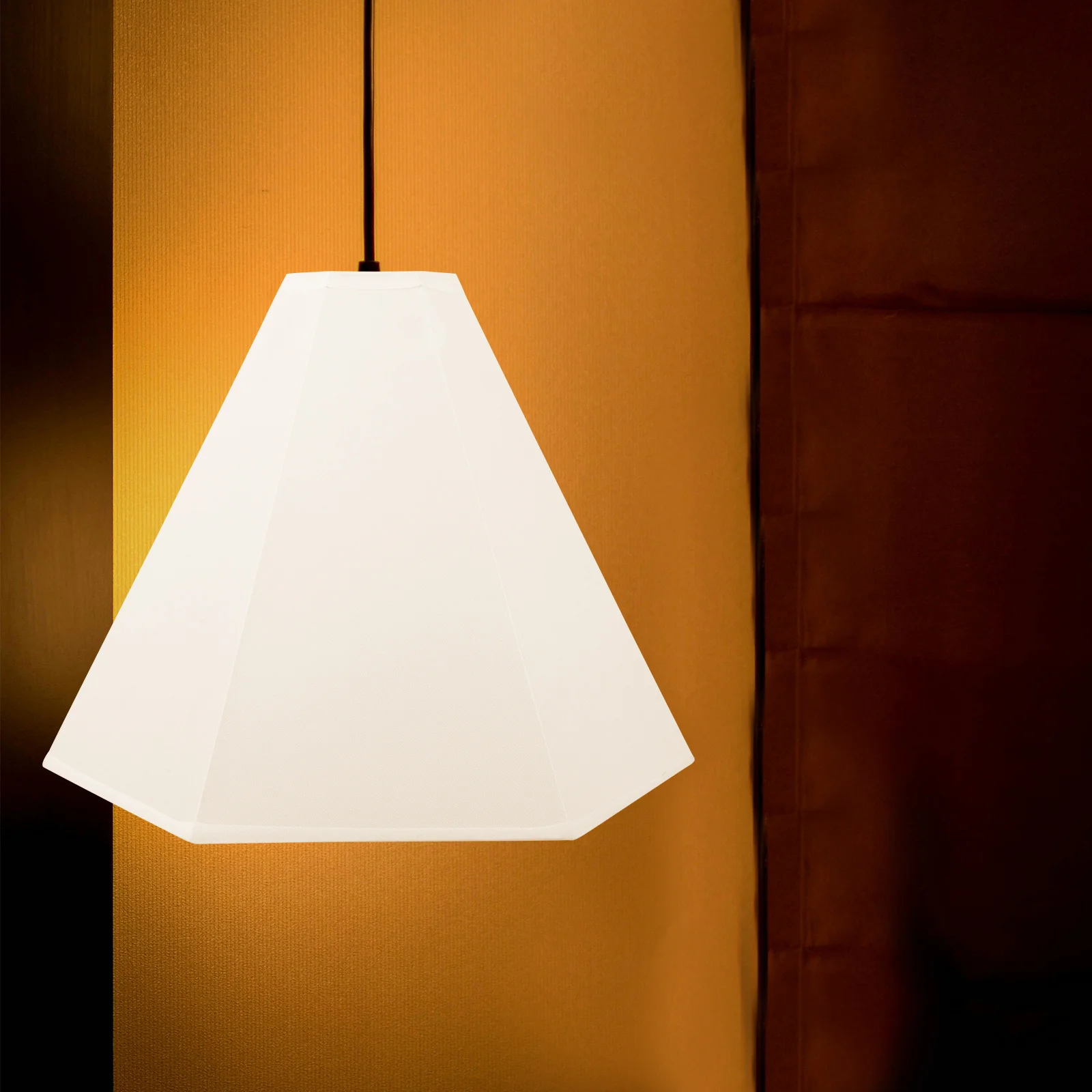 

Шестигранный абажур из натуральной ткани, замена для настольного торшера, небольшой светильник, декоративный абажур для помещения, современный дом