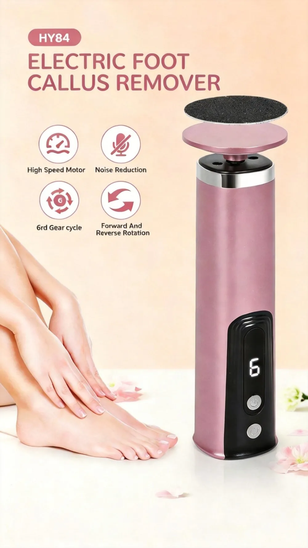 Foot Care Tool 2-in-1 Foot and Hand Electric Care Tools,Polish and Smooth,Shine Toenails Electric Callus Remover Pedicure File