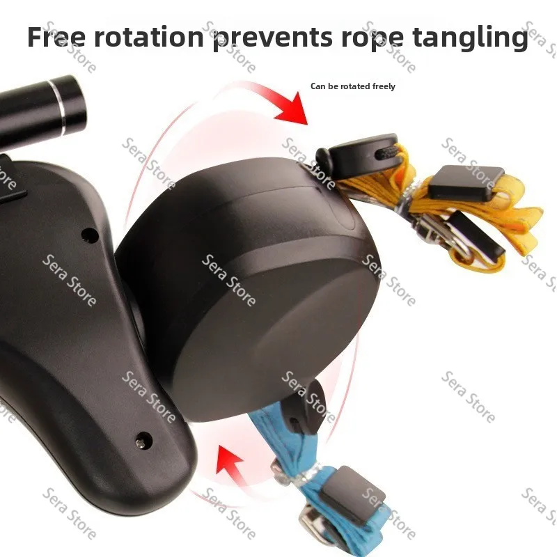 Dual Dog Rope Leash Pet Traction Rope Belt Retractable for 2 Dogs Walking Double with Light Rotation Pet Rope Pet Supplies