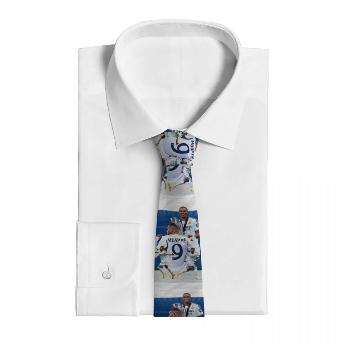 Football KM Mbappe Soccer (4) Necktie for Men Silk Polyester Slim Neck Ties Party Accessories Tie Classic Gravatas