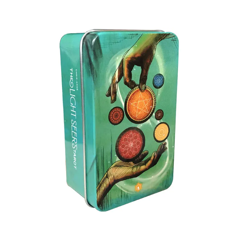 New Tin Box Gilded Edge Tarot Light Explorer Tarot Leisure entertainment games Card, family gatherings Tarot Card Brochure Guide