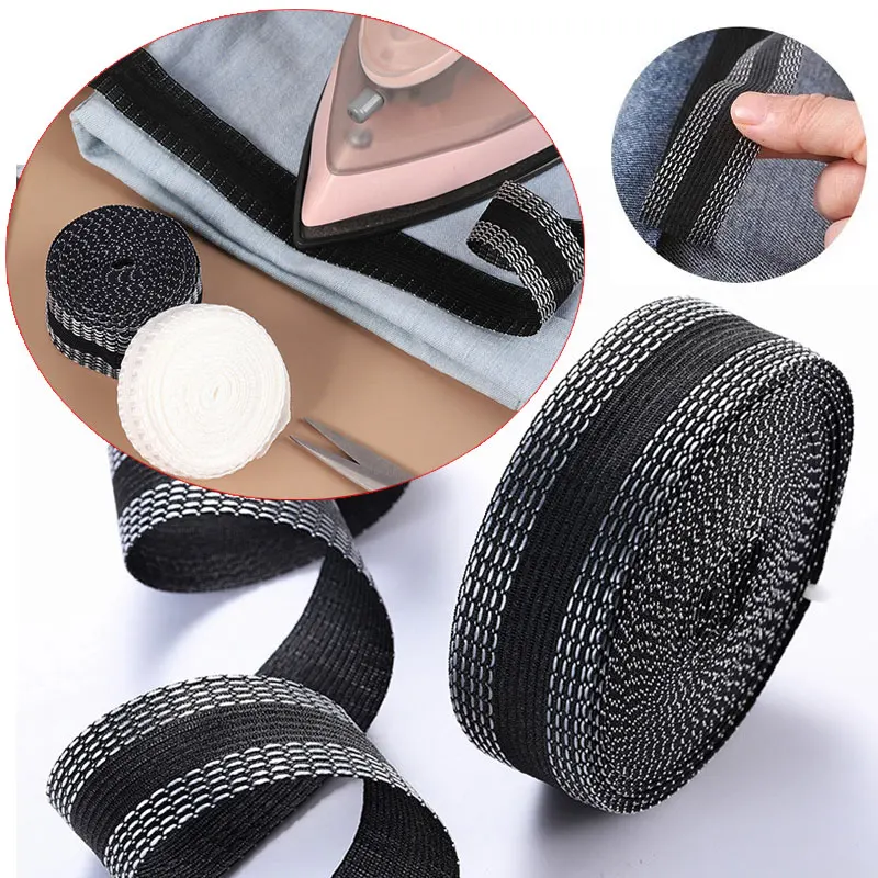 

Self Adhesive Iron on Hem Tape for Pants Jeans Trouser Shorten Repair No Sew DIY Clothing Fabric Adjustable Hemming Tape 1-10M