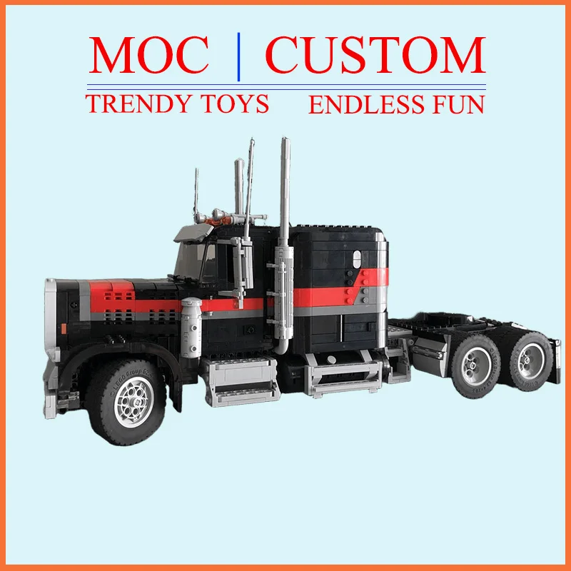 Specially Customized MOC Trailer Truck Technic Model - Trendy Educational Toys - Top Choice Gift for Casual Building Games