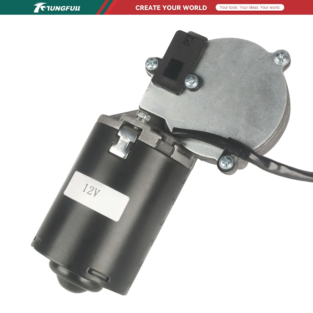 12V 24V Worm Gear Motor High Torque Reduction Motor Low RPM Gearbox Motor For DIY Electric Vehicle Robot Machine Equipment