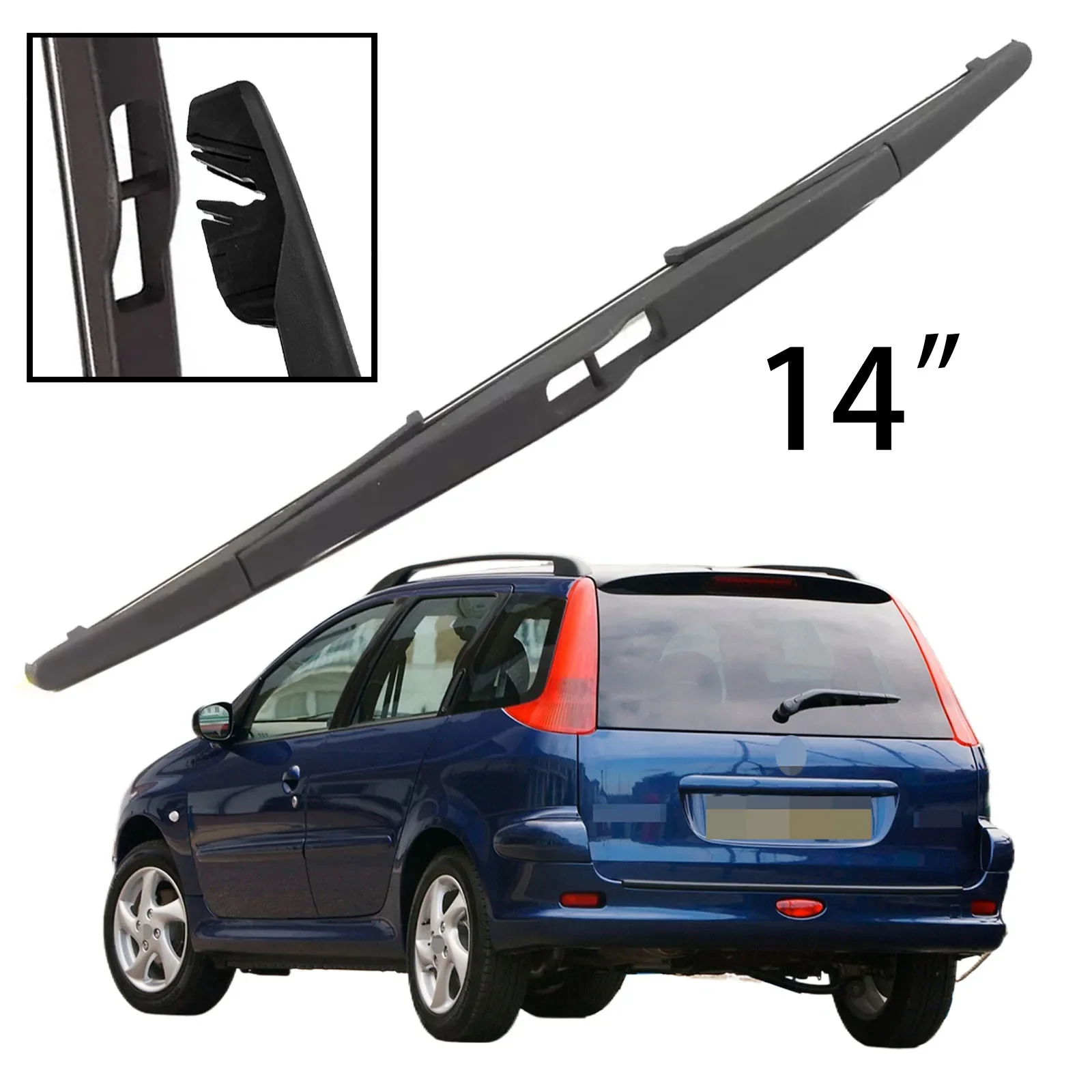 

14" Rear Windshield Windscreen Washer Wiper Blade For Peugeot 206 SW Estate 2002-2006 Car Accessories Accsesories