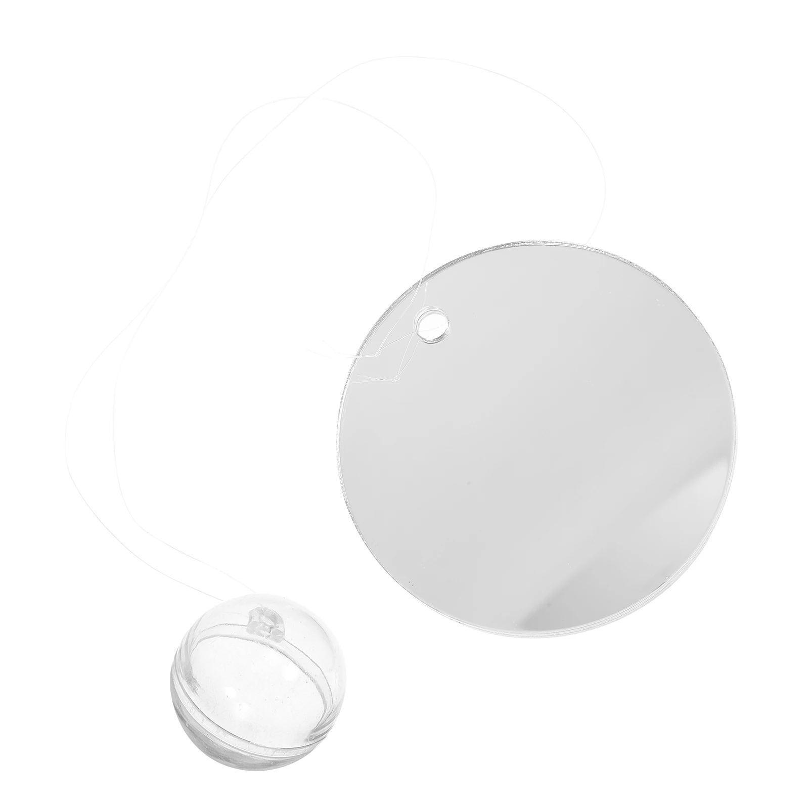 

1 set Acrylic Betta Fish Mirror Decorative Floating Tank Toy Safe Material Gentle to Fish Long Lasting Salt Fresh Water