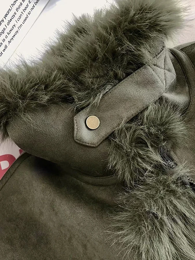 Abrigos coreanos de piel sintética para mujer, ropa de calle de moda Y2K, chaquetas informales de piel de zorro Artificial, prendas de vestir exteriores peludas que combinan con todo para invierno, novedad