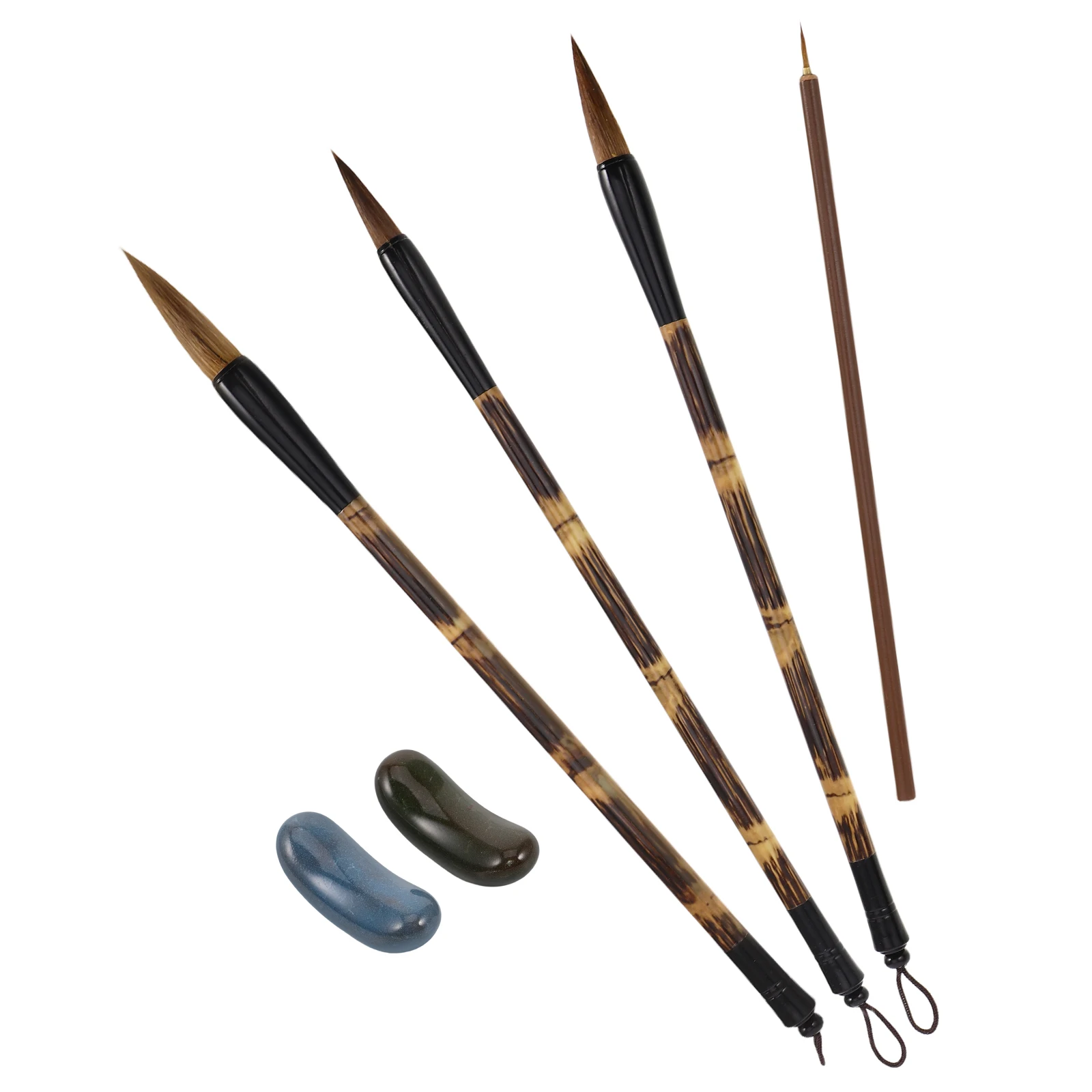 

1 Set Chinese Calligraphy Brush Set Writing Brush With Pen Rest Holder Sumi Drawing Watercolor Traditional Calligraphy Tools