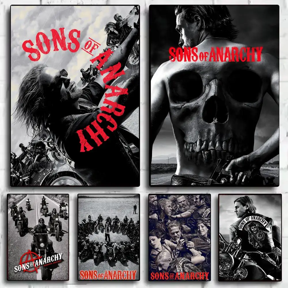 TV Show S-Sons of Anarchy Poster Decorative Wall Sticker Mural Photo Print for Bedroom Living Room Hallway Home Decor Gift
