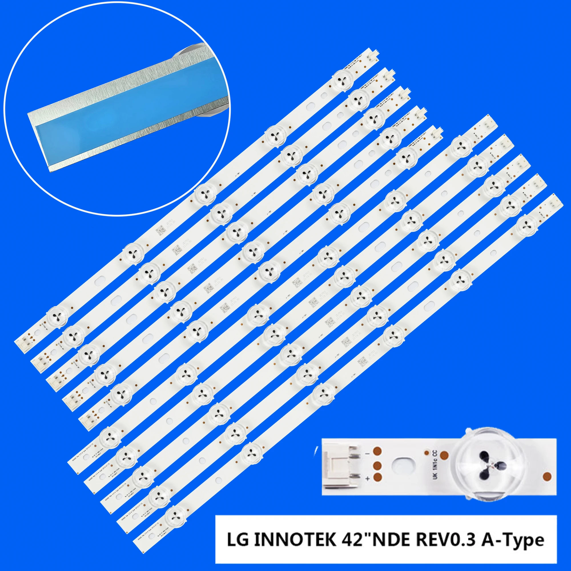 

LED Backlight Strip For 42LS315H-CA 42LS3150-CA 42LM3450 42LS345T 42LN5100-CP 42" NDE Rev0.3 A Type 42" NDE Rev0.3 B Type