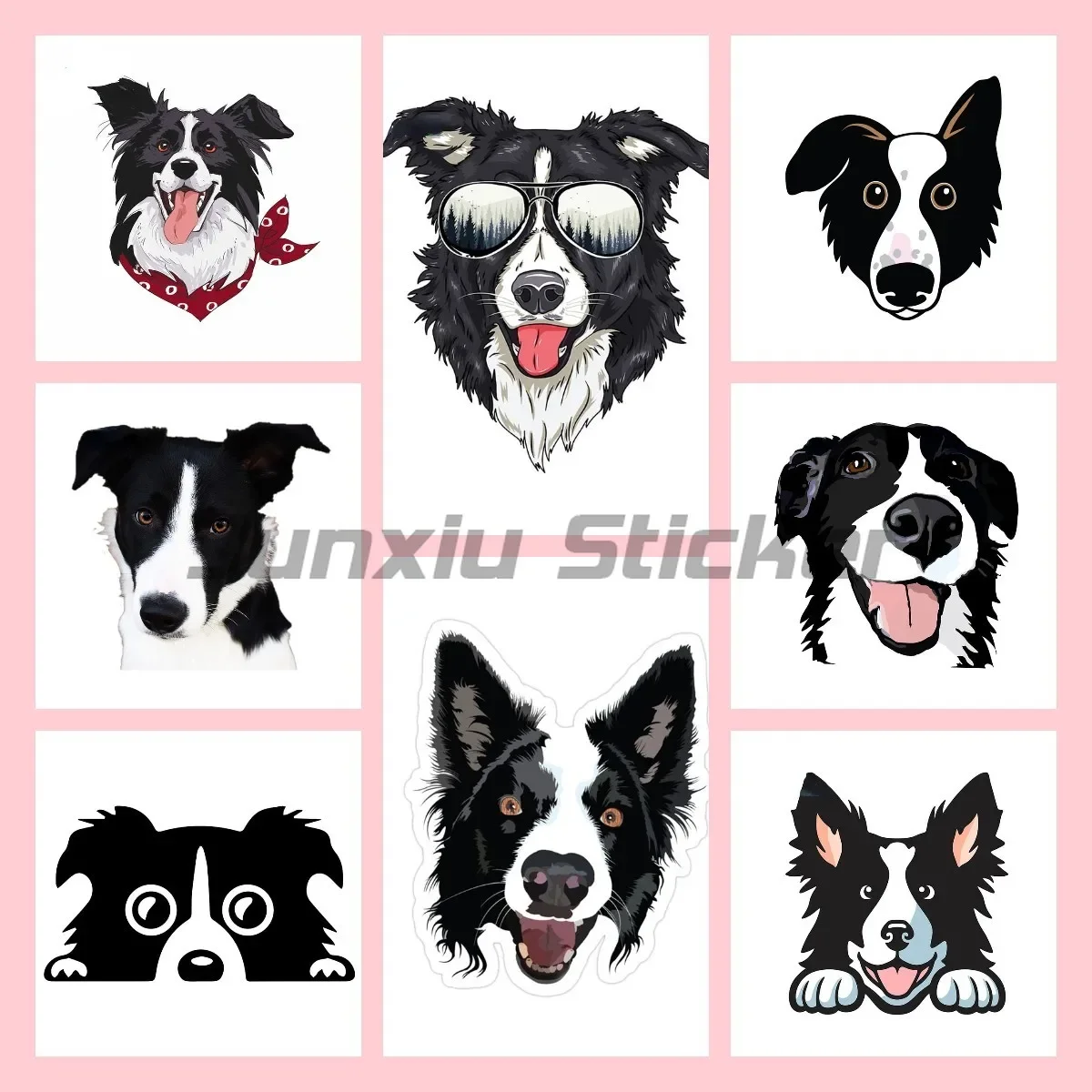 

Border Collie Car Stickers Graffiti Decal Windshield Waterproof Sticker Occlusion Scratch