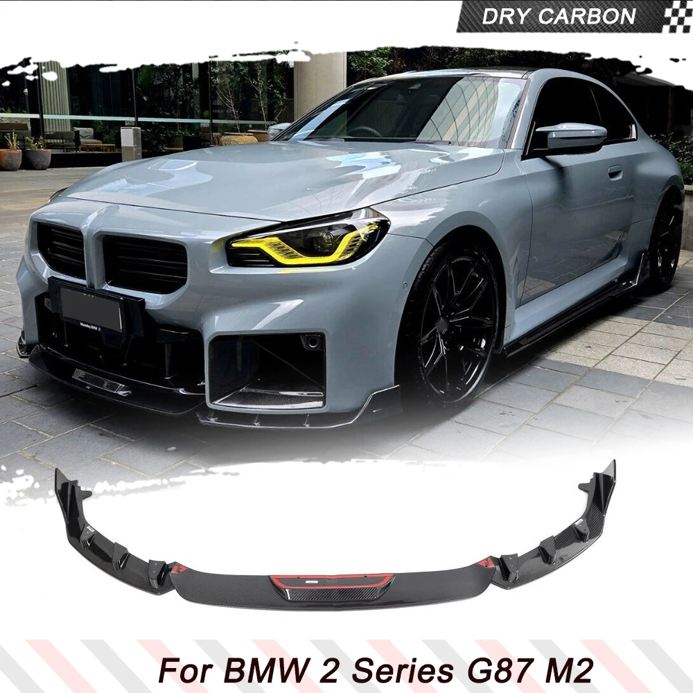 Prepreg Dry Carbon Car Front Lip Spoiler for BMW 2 Series G87 M2 Coupe 2022 2023 Car Front Body Kits Lip Chin Guard Protector