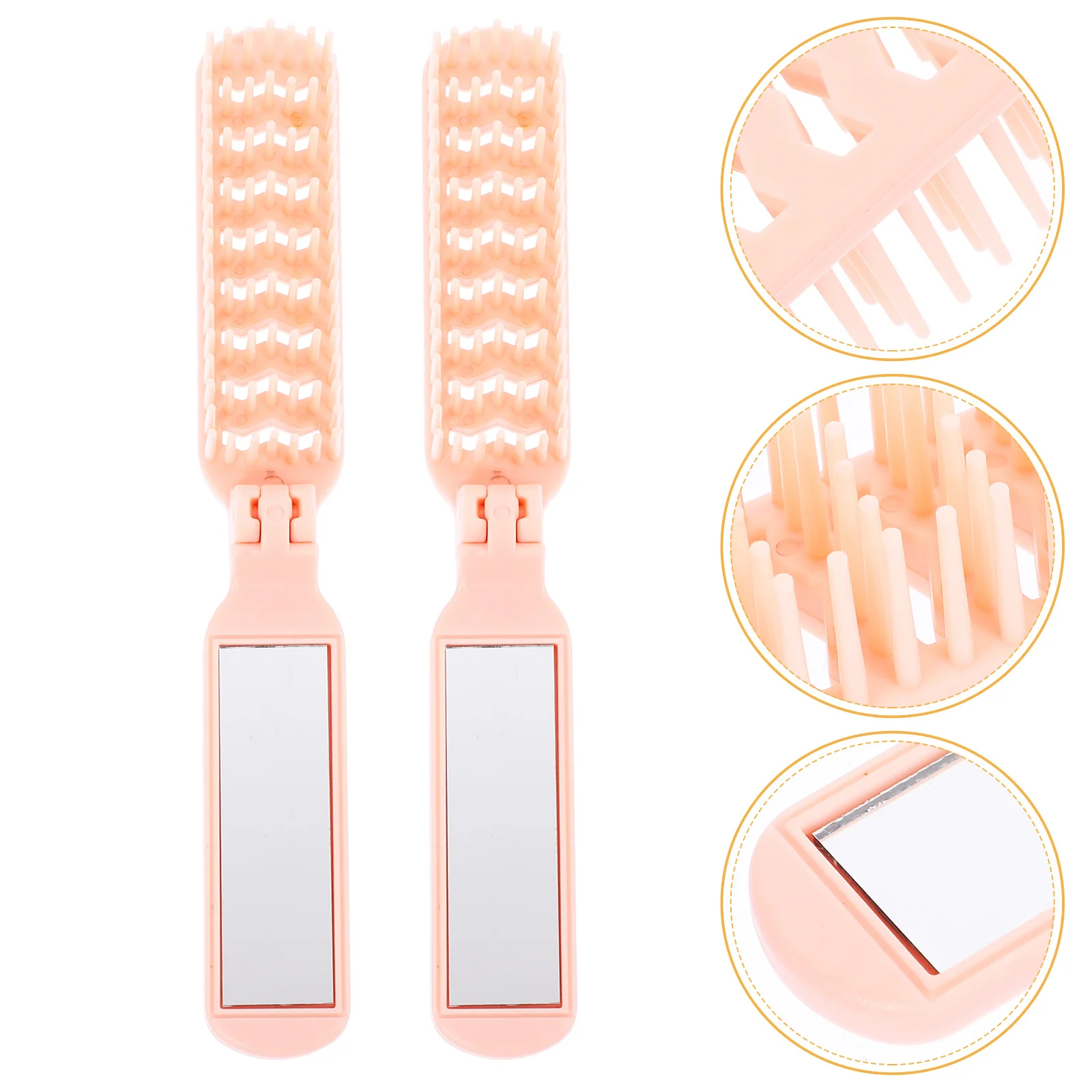 

2Pcs Foldable Hair Comb Portable Small Compact Travel Hairstyle Brush Folding Pocket Comb Hair Brush Travel Hairbrush
