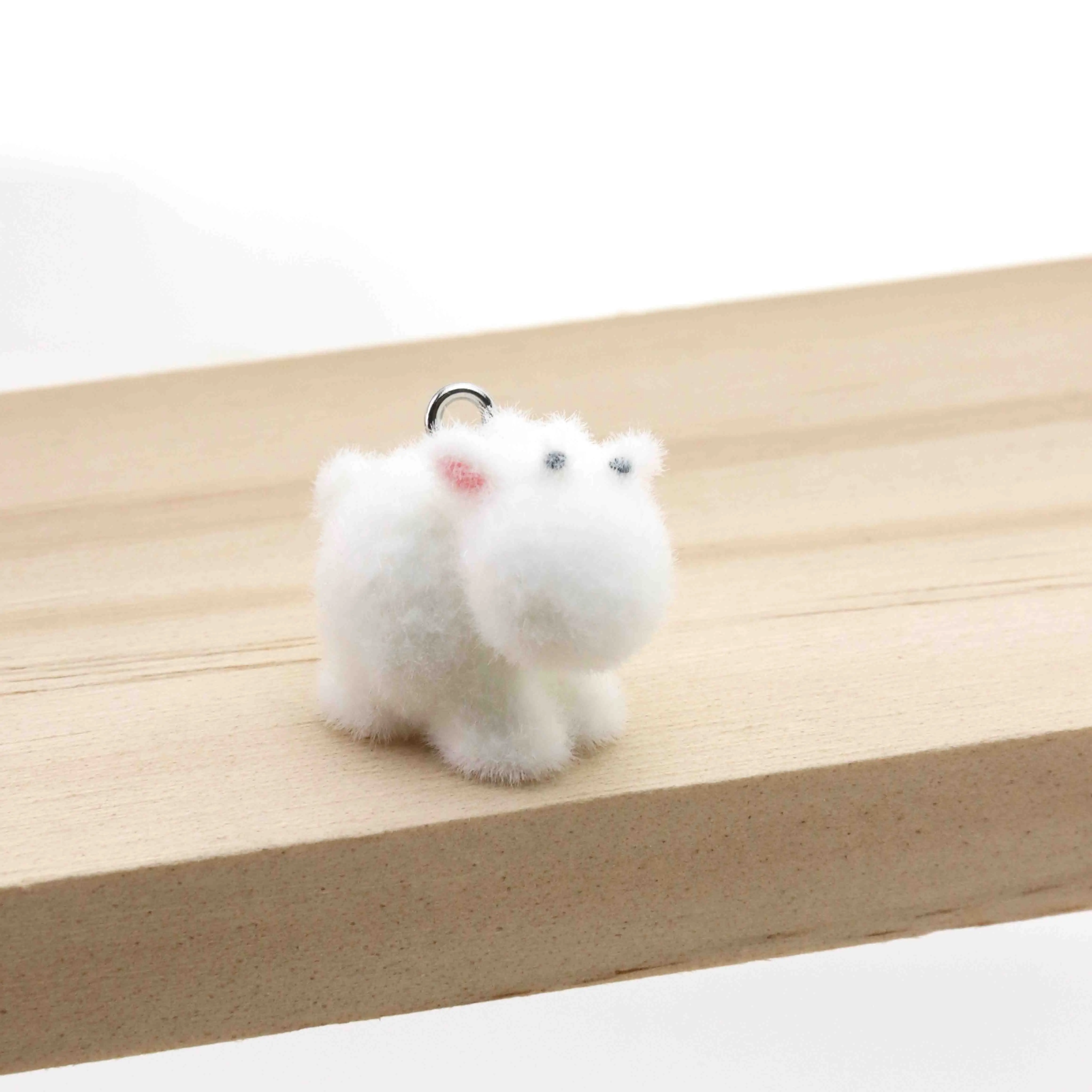 

10pcs Resin Flocking Charms DIY Jewelry Accessories Little Sheep Pendant For Keychain Bag Car Pendant Makings