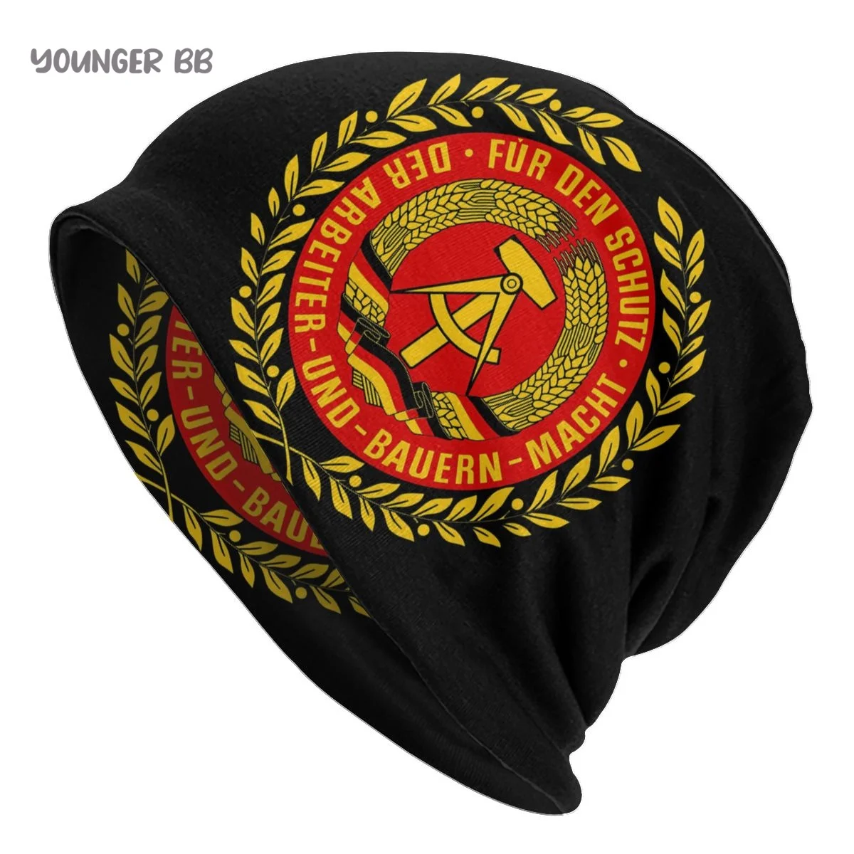 Bonnet Hats  Marxism CCCP Men Women's Knitting Hat East German National Pele's Army Winter Warm Cap Beanies Thermal Elastic Caps