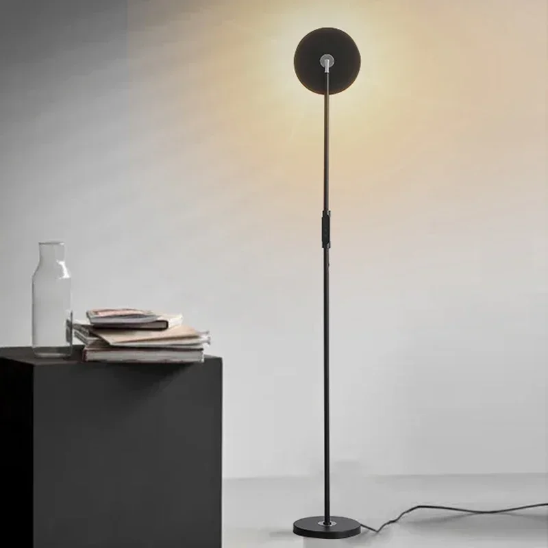 Black White LED Floor Lamp Living Room Dining  Study Reading Bedroom Bedside Super Bright Creative Atmosphere Fill Light Soft