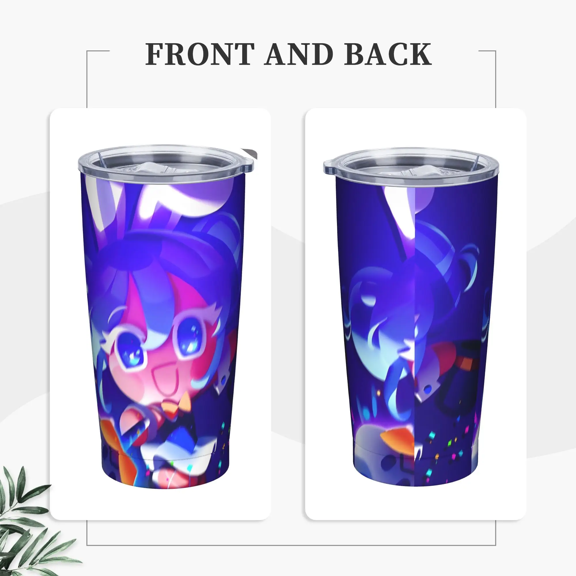 Magicals Soda Insulated Tumbler with Straws Lid Cookies Runs Kingdoms Vacuum Thermal Mug Double Wall Bottle Cup, 20oz