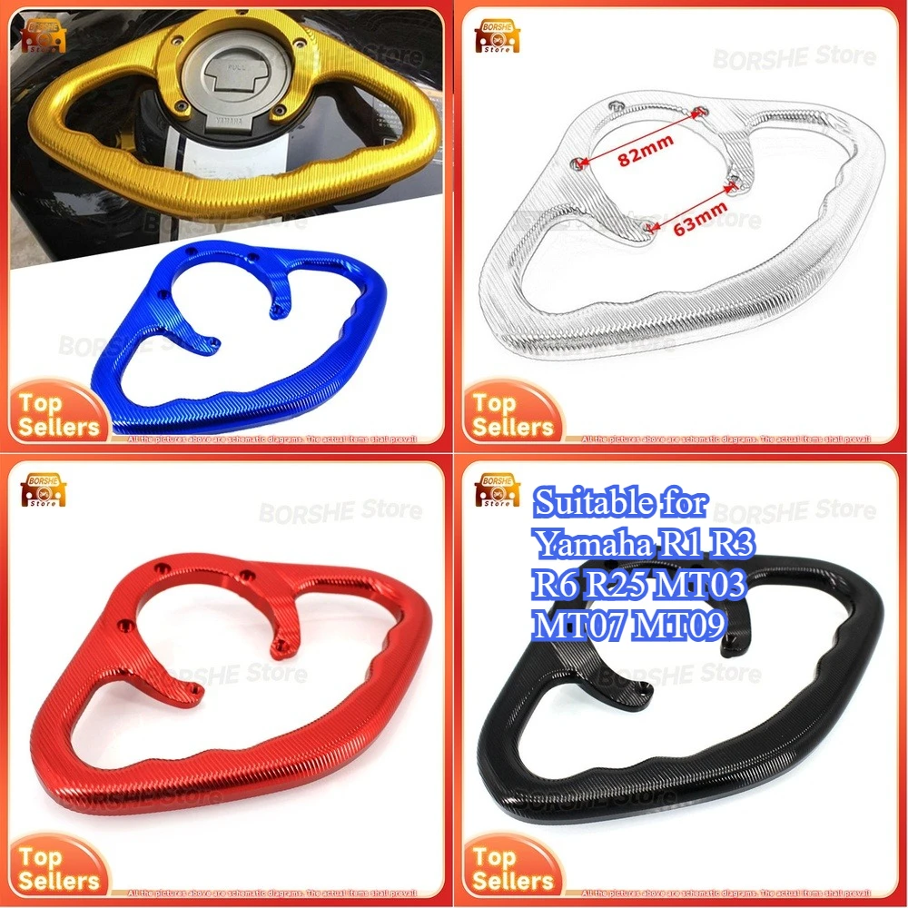 

2026 Motorcycle Tank Handlebar Passenger Backrest Grab Rail Suitable for Yamaha R1 R3 R6 R25 MT03 MT07 MT09 Custom Accessory