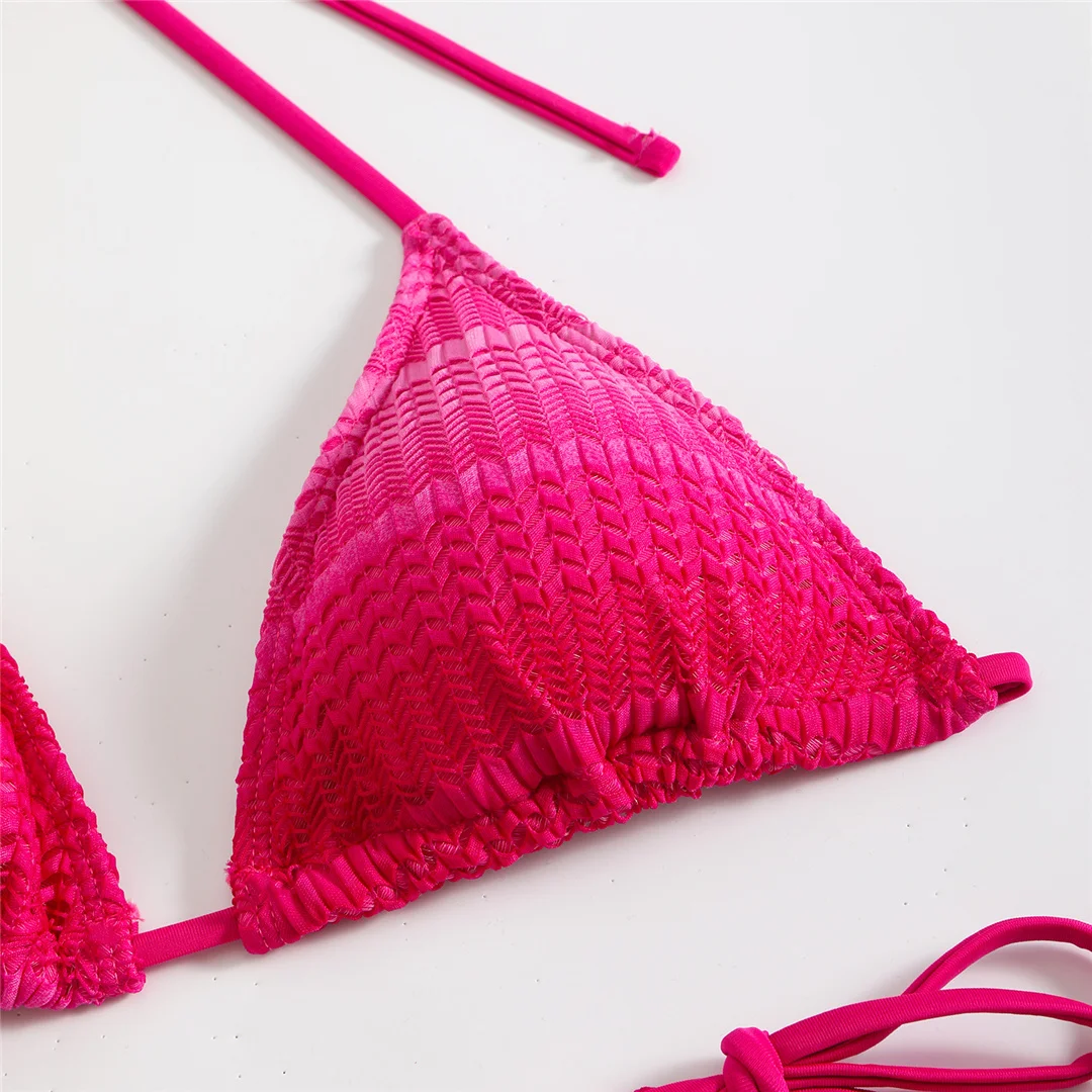 3-teiliger Bikini mit Rock, Neckholder und hohem Beinausschnitt, Damen-Badeanzug, dreiteiliges Bikini-Set, Damen-Bademode, Badeanzug, Schwimmanzug V6506 – Detail 10