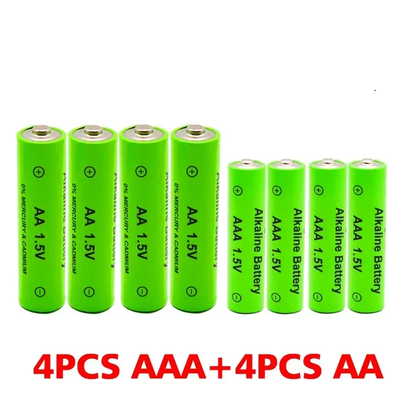 Genuine AAA + AA Rechargeable AA 1.5V 3800mAh - 1.5V AAA 3000mAh Alkaline Battery Flashlight Toy Watch MP3 Player, Free Delivery