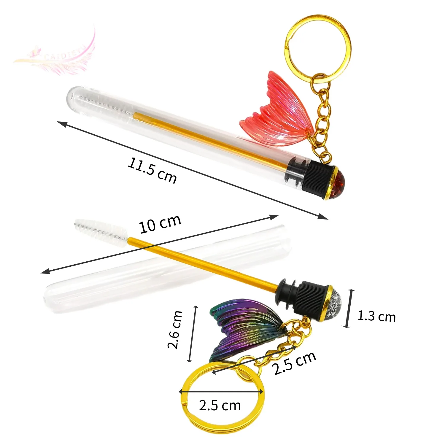 Opal Stone Mermaid Tail Tube Eyelash Brush