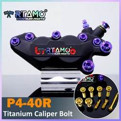 RTAMO Titanium Caliper Bolts Screws M8 M10 Fit for Brembo P4-40R (Basic 4 Pot) Calipers