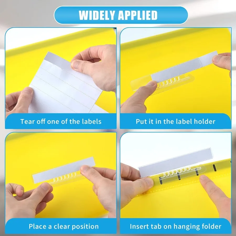 50 قطعة 4 Ih علامات تبويب مجلد معلقة شفافة علامات تبويب مجلد الملفات علامات تبويب شفافة لتعليق مجلدات الملفات لملف معلق 3 1 2 Ih #4