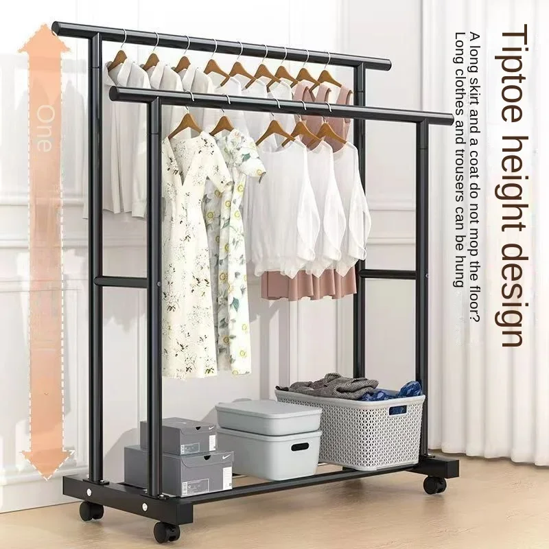 Clothing Storage Bamboo Wall Shelf Furniture Floor Coat Rack for Living Room Wearing for Clothes Arara Hanger Iron Racks Metal