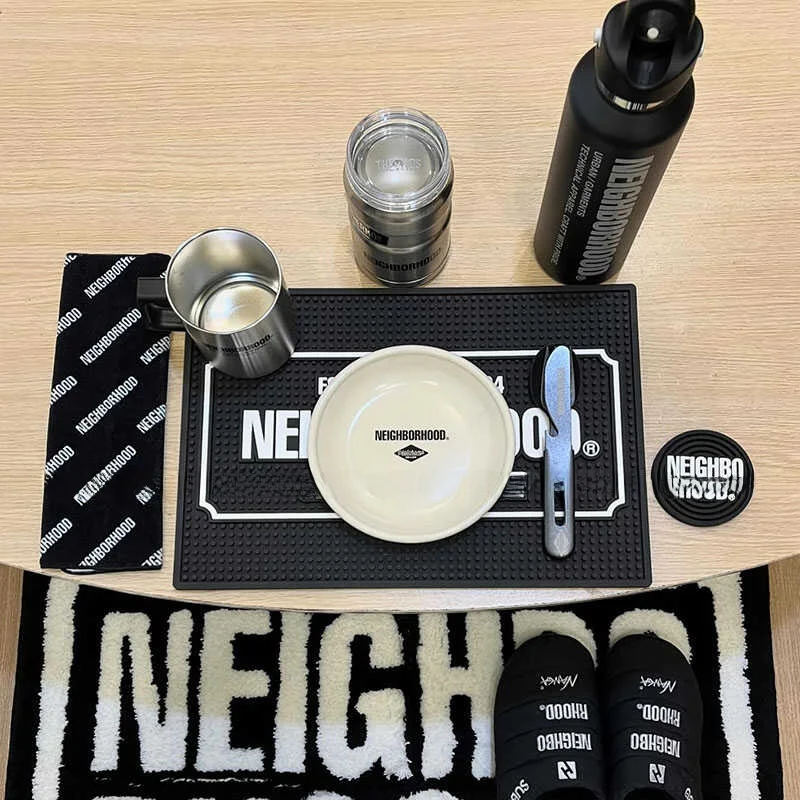 Trendy NBHD Coffee Bar Counter Mat Kitchen Drain Mat Dining Table Side Cabinet Heat Resistant Non-Slip Pad Bar Milk Tea