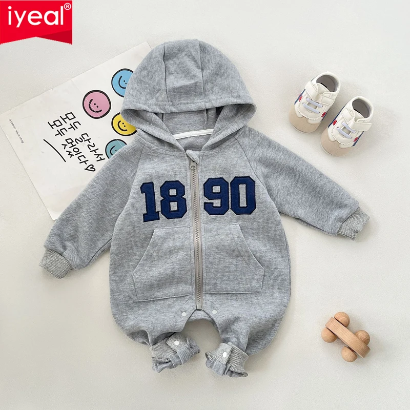 

IYEAL Autumn Baby Rompers Unisex Newborn Baby Clothes Cotton Long Sleeve New Born Baby Romper Infant Clothing 0-18 Months