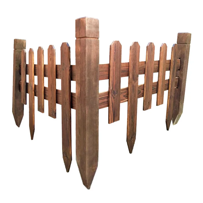 Outdoor preservative solid wood fence wooden fence garden fence column flower bed decoration courtyard