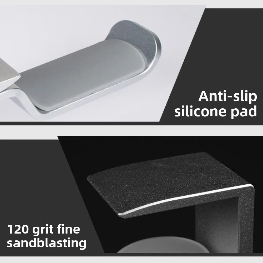 

Aluminum Alloy Headphone Stand Under Desk Double Hook Headset Rack Holder Desktop Mount Rotatable Clamp Desk Clamp on Hook