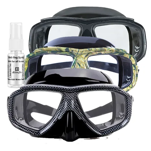 Personalizar miopía máscara de buceo piel de serpiente antiniebla para equipo de pesca submarina máscaras de natación Googles lentes miopes miopía