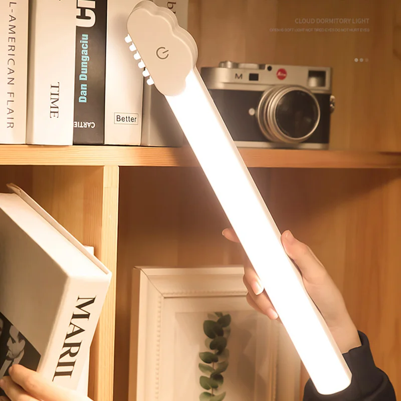 Lampada da parete USB ricaricabile LED Night Light Magnetic Dimming guardaroba light Computer Study Office Reading Stand Light per camera da letto