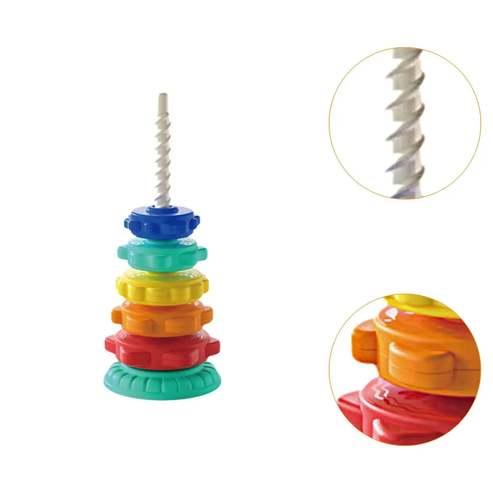 レインボータワーおもちゃ 感覚おもちゃ 運動能力開発おもちゃ レインボーホイールおもちゃ おもちゃ 1-
