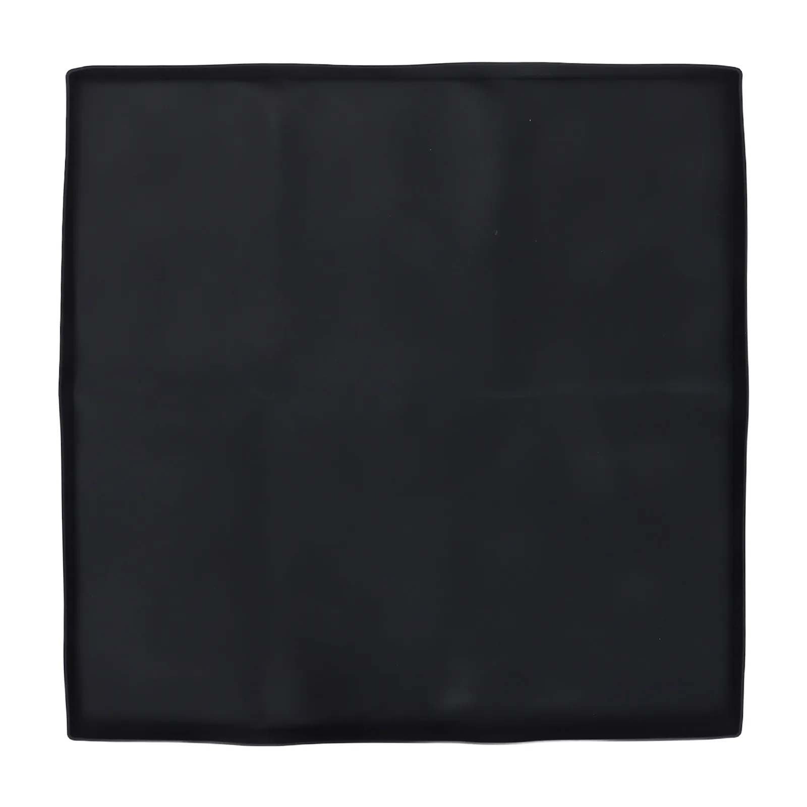 Silicone Washing Machine Mat 27x27 Inch Black Non-Slip Leak-Proof Drip Tray with Raised Edges for Washer & Dryer