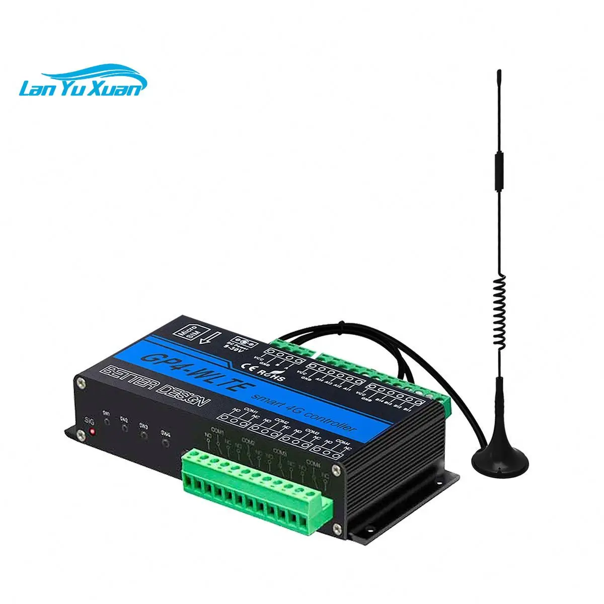 GP4-WLTE-EC/EA 4-20mA Analog Detection Relay Output Control 4G LTE Controller for Automation Applications With 4 Channels