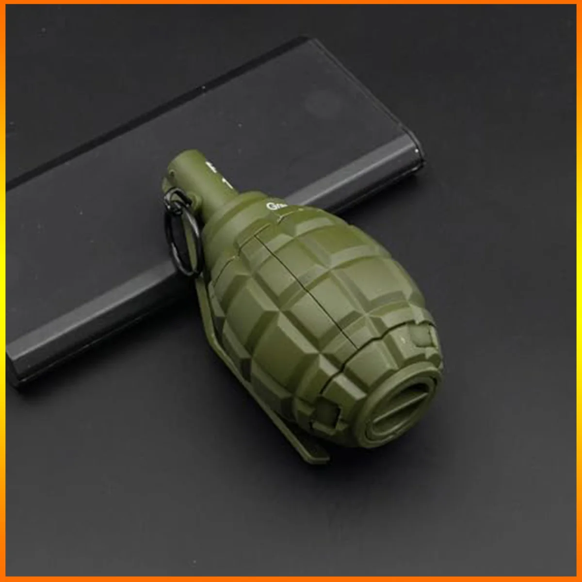 2 Pcs F1 Hand Grenades Airsoft Paintball Toys Model Toy Spring Powered Impact Grenade Model for Adults Outdoor Sports role play