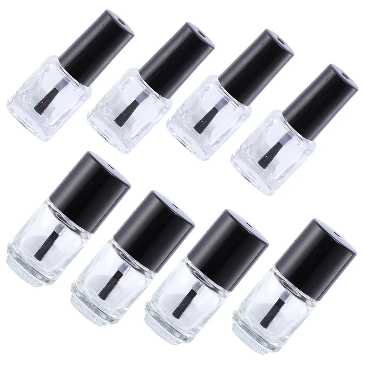 

20Pcs 5Ml Glass Nail Bottles Transparent Refillable Containers for Nail Polish Storage DIY Color Mixing Dropper Bottle with