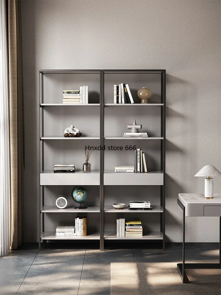 Multi-layer bookcase A3 carbon steel shelf home modern storage storage compartment