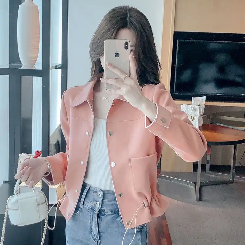 Malá větrovka do pasu, krátká bunda pro ženy, temperamentní, sladký krátký top pro ženy, dámská teplá bunda na začátek podzimu - náhled 4