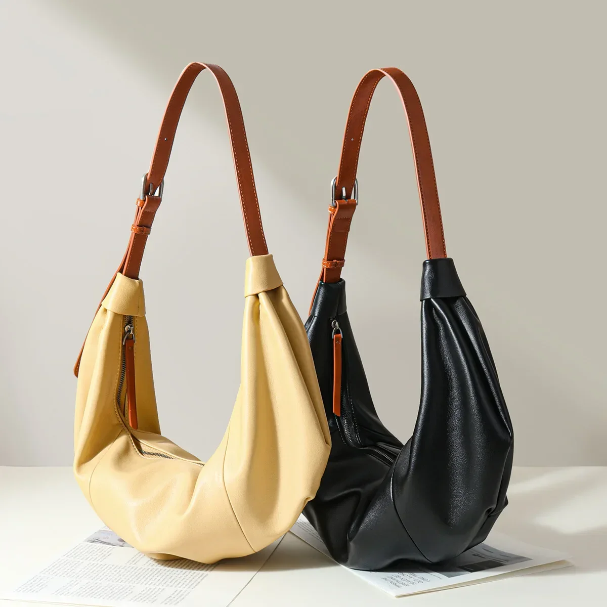 100% Genuine Leather Original Textured Diaper Bag Women Crossbody Shopper Purse Casual Stylish Work Bag