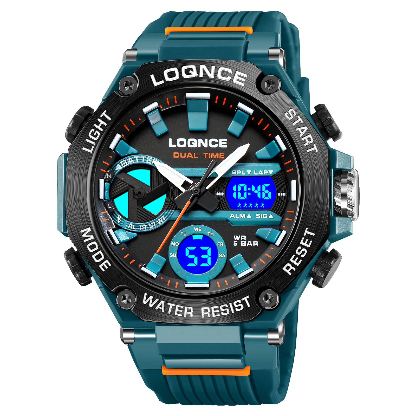 LOQNCE Brand Men Digital Watch Waterproof Watches Sport Wristwatch Dual Time Display Watch Male Relogio Masculino reloj hombre